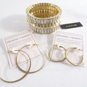 Cache Crystal Bracelet Nordstrom Hoop Earrings Set